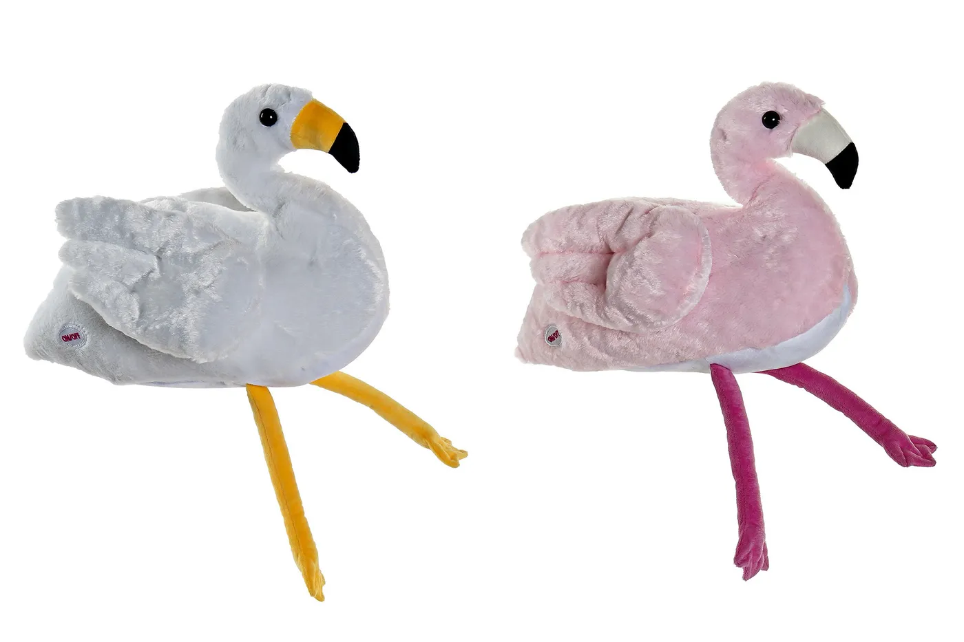Flamingo polyester soft toy with LED (2 designs)