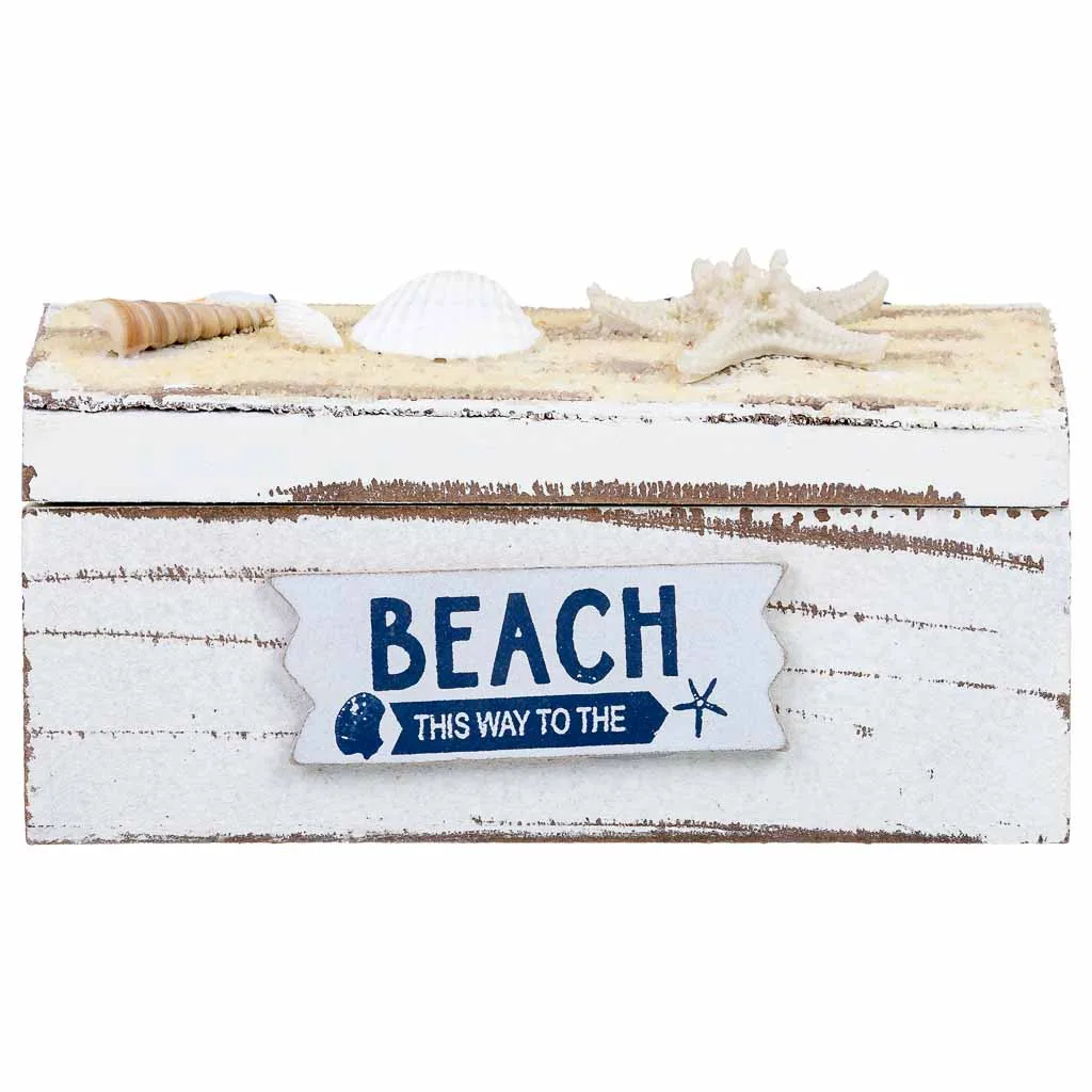 Shells wood box – white — Photo 2