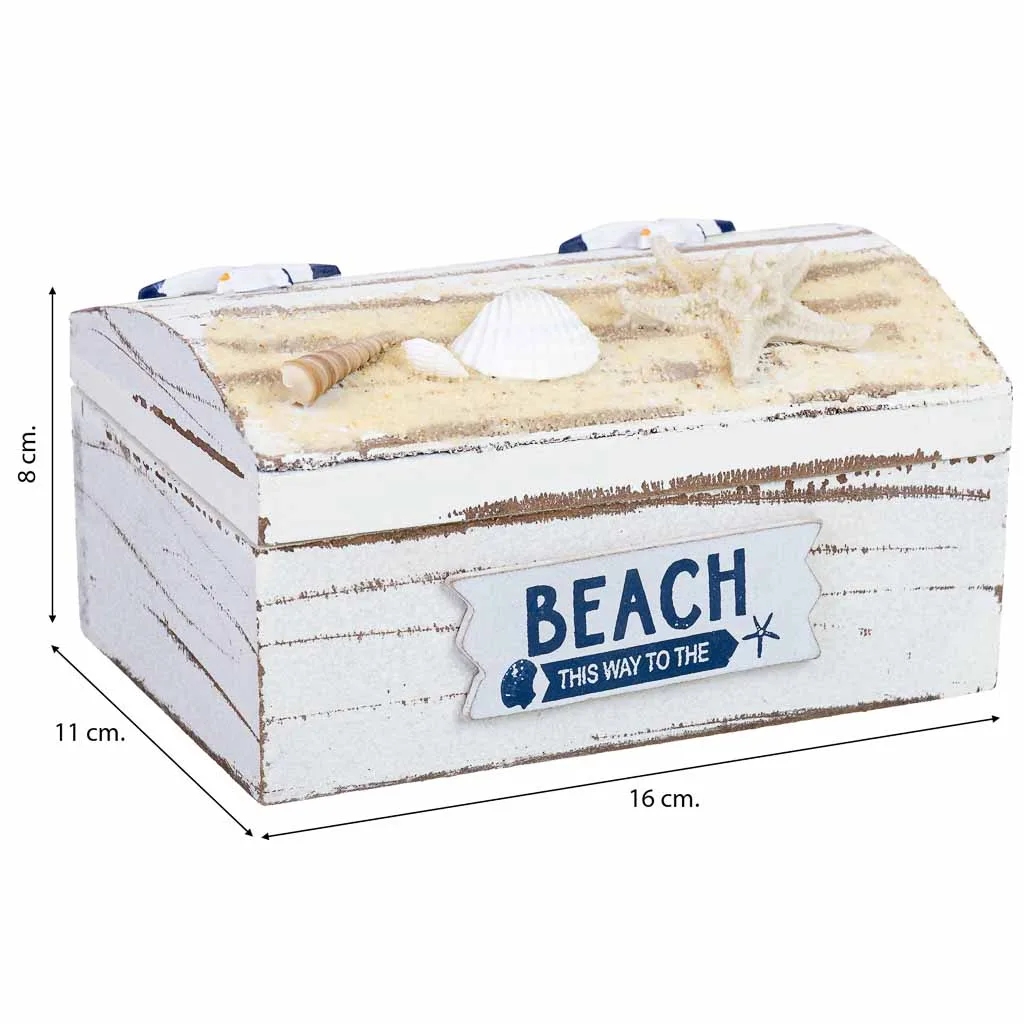Shells wood box – white — Photo 3