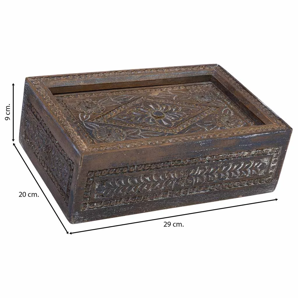 Aged wood box – brown — Photo 4