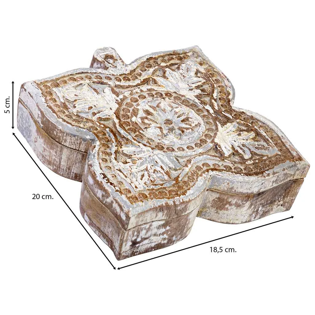 Aged wood box – white — Photo 4