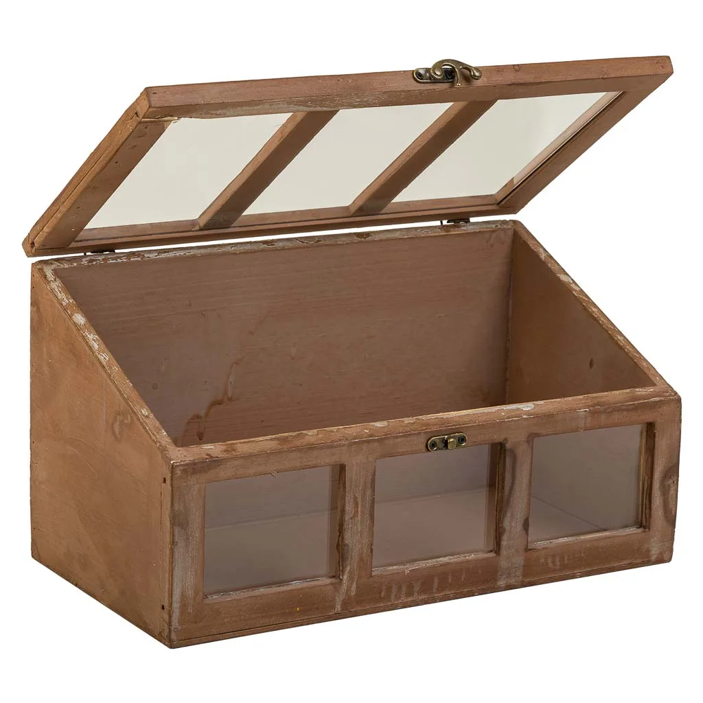 Caja ventana de madera marrón — Foto 3