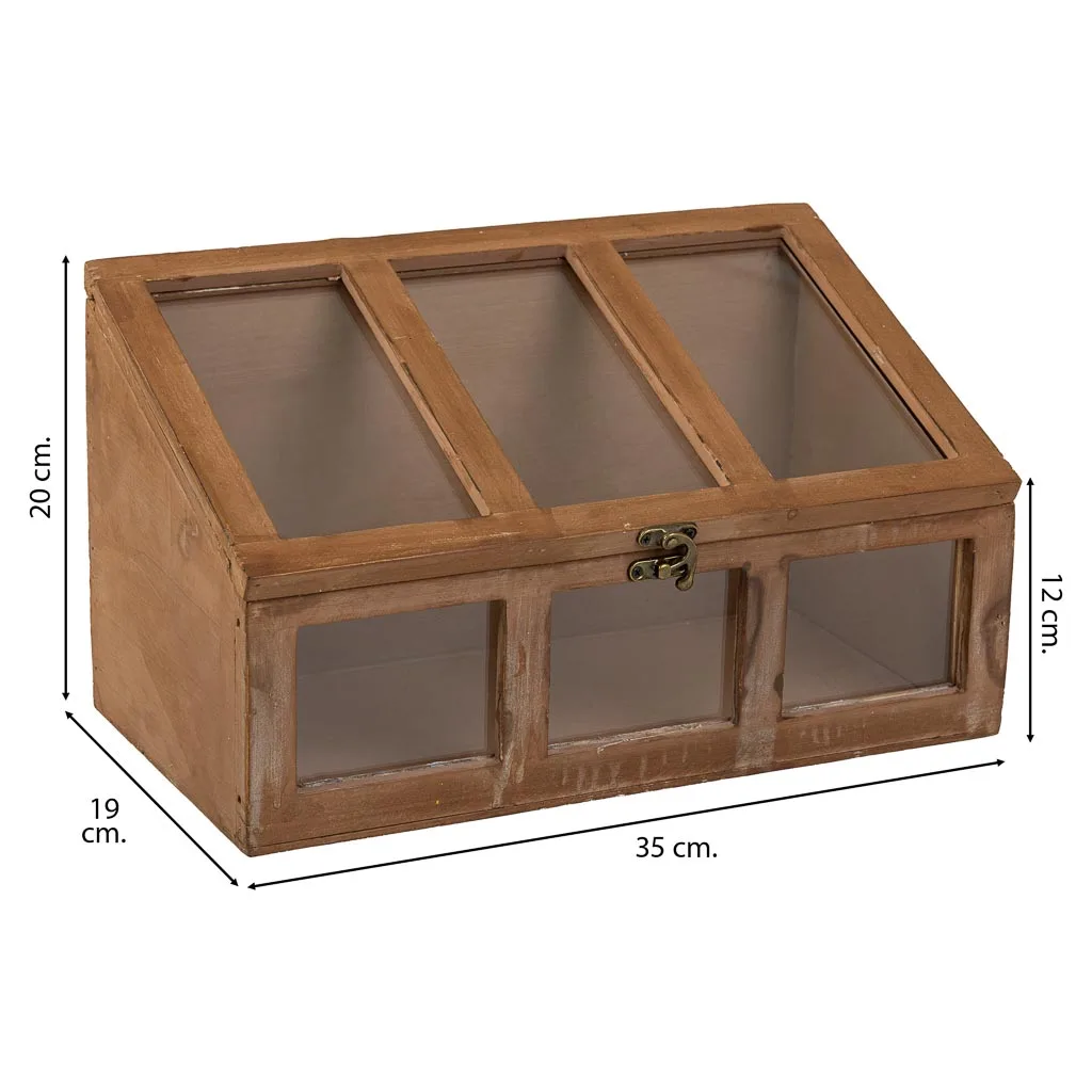 Caja ventana de madera marrón — Foto 4
