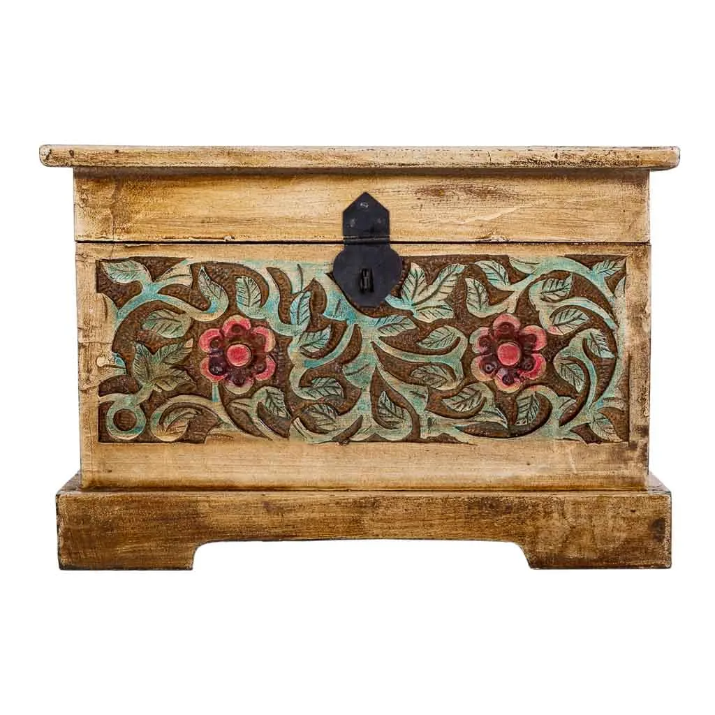 Handmade wood trunk – brown — Photo 2