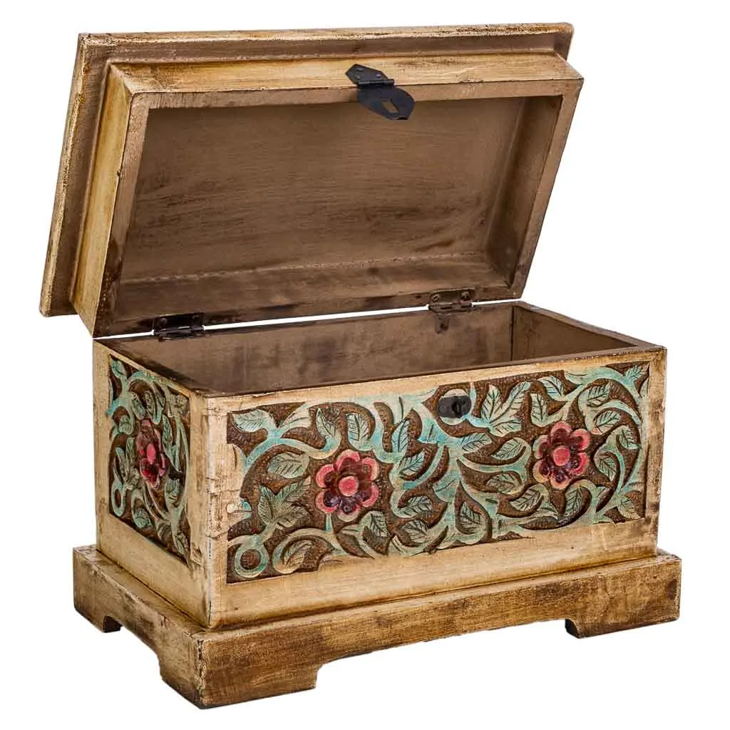 Handmade wood trunk – brown — Photo 3