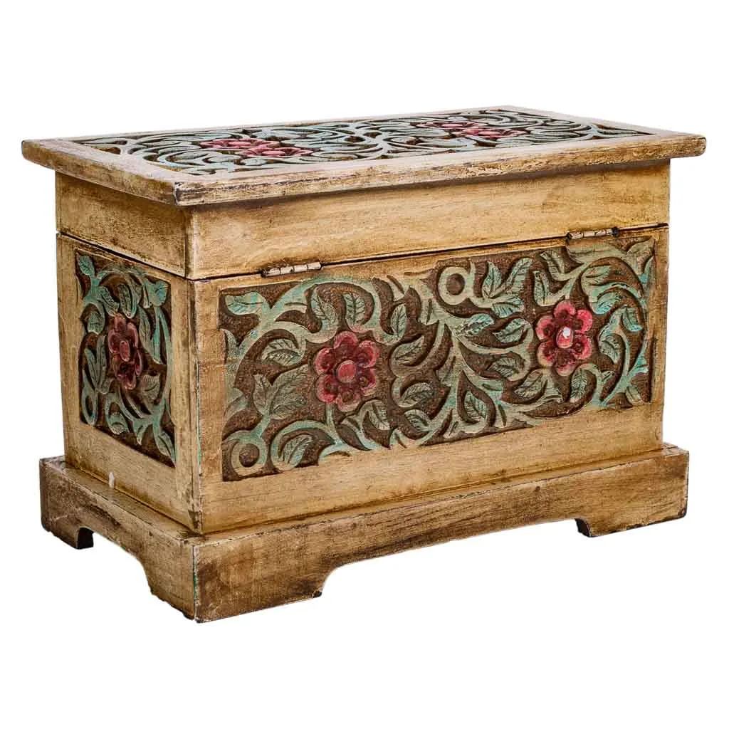 Handmade wood trunk – brown — Photo 4