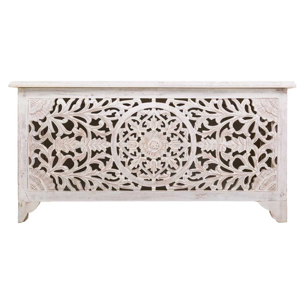 Handmade wood trunk – white — Photo 2