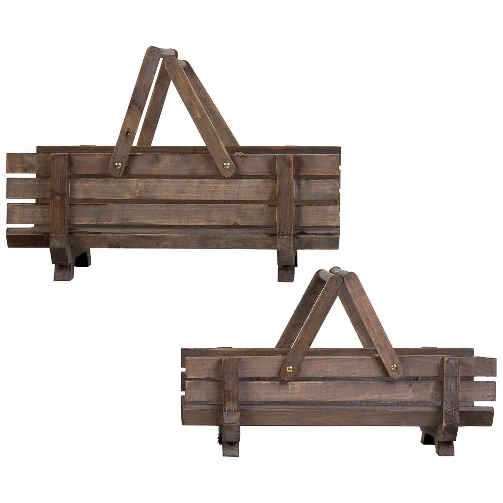 Cesta abatible con asas de madera — Foto 2