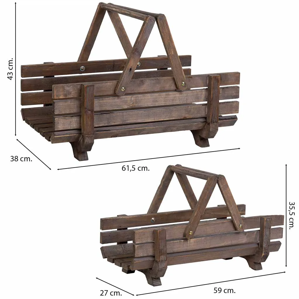 Cesta abatible con asas de madera — Foto 3