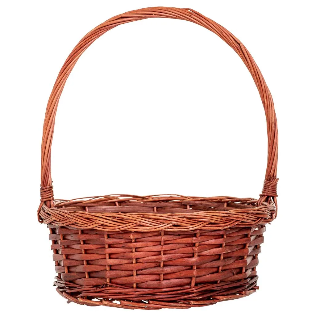 Set de 3 – cesta con asas de mimbre marrón — Foto 2