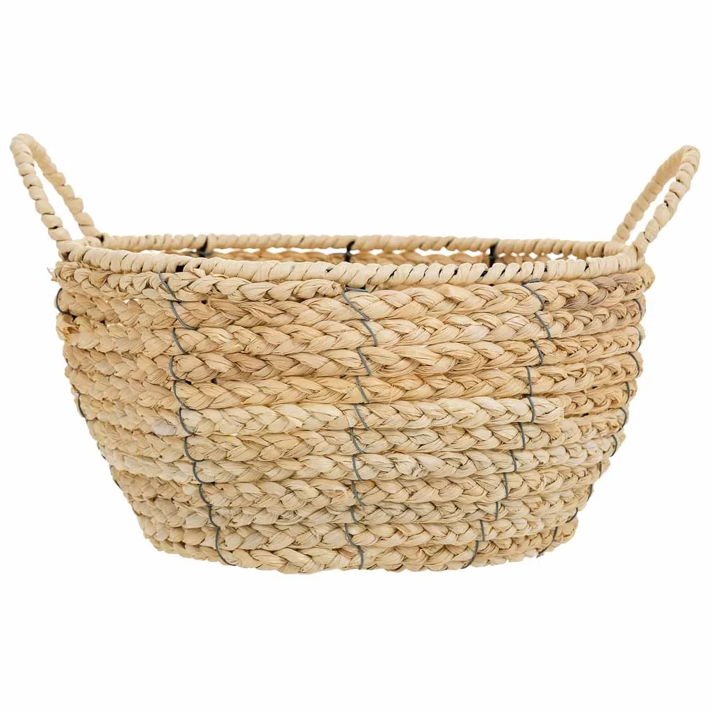 Cesta de fibra natural, cuerda y papel natural / marrón — Foto 2