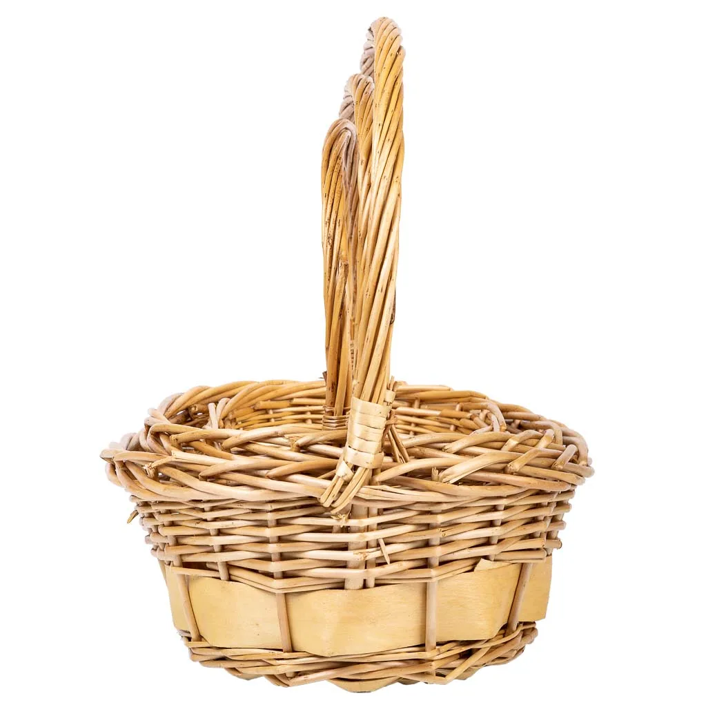 Set de 3 – cesta con asas de mimbre marrón — Foto 3