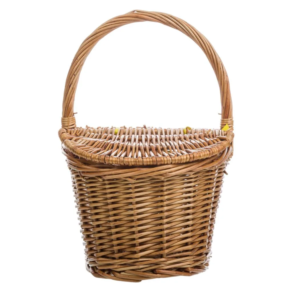 Wicker basket with lid – brown — Photo 4