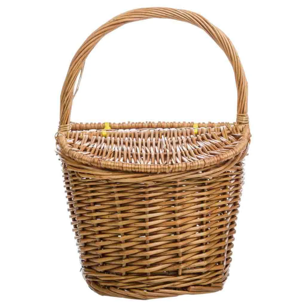 Wicker basket with lid – brown — Photo 4