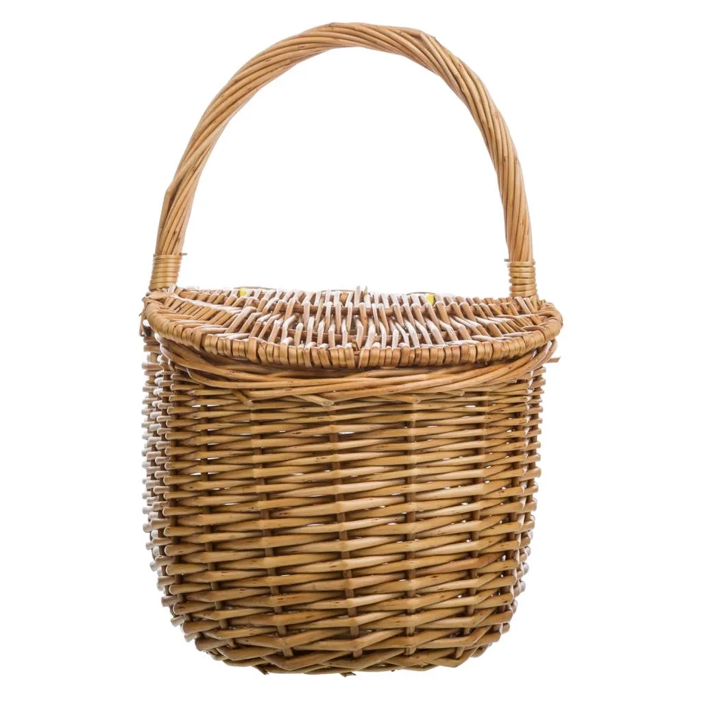 Wicker basket with lid – brown — Photo 4