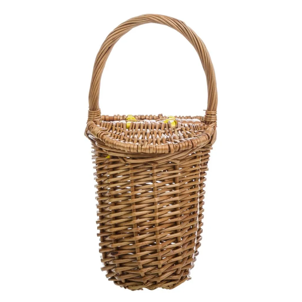 Wicker basket with lid – brown — Photo 3