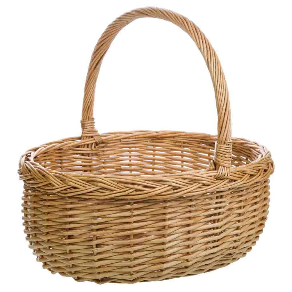 Set de 3 – cesta de mimbre natural / marrón — Foto 2