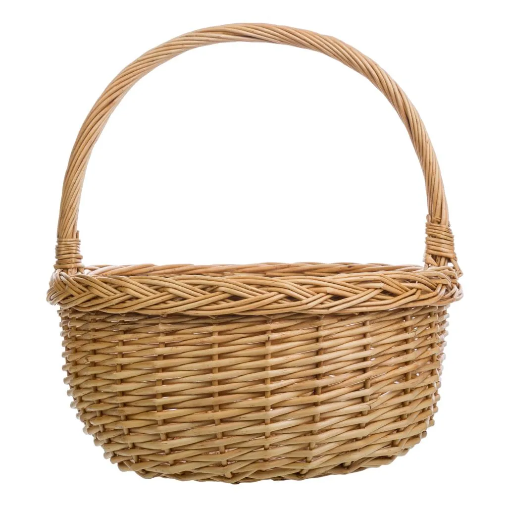 Set de 3 – cesta de mimbre natural / marrón — Foto 3