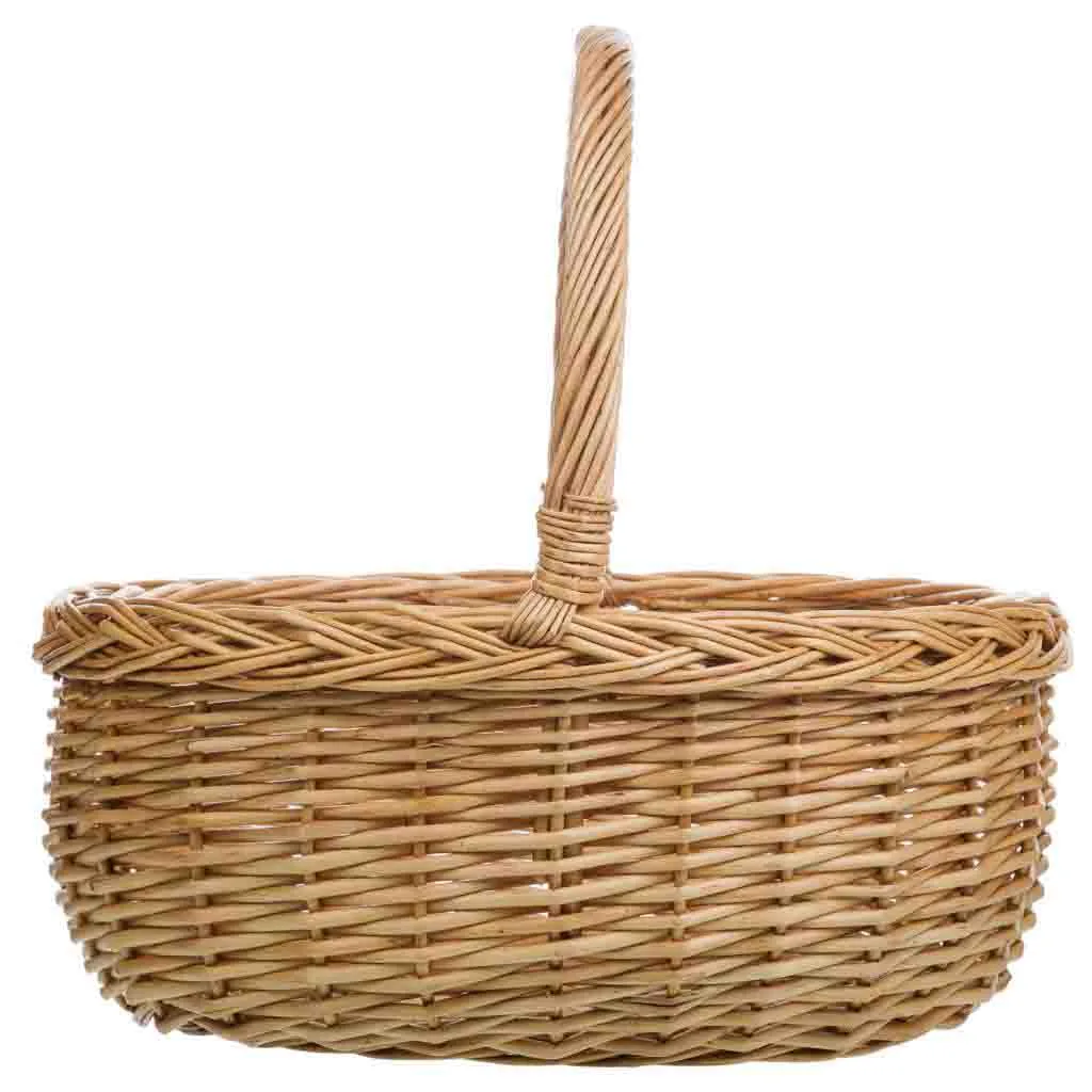 Set de 3 – cesta de mimbre natural / marrón — Foto 4