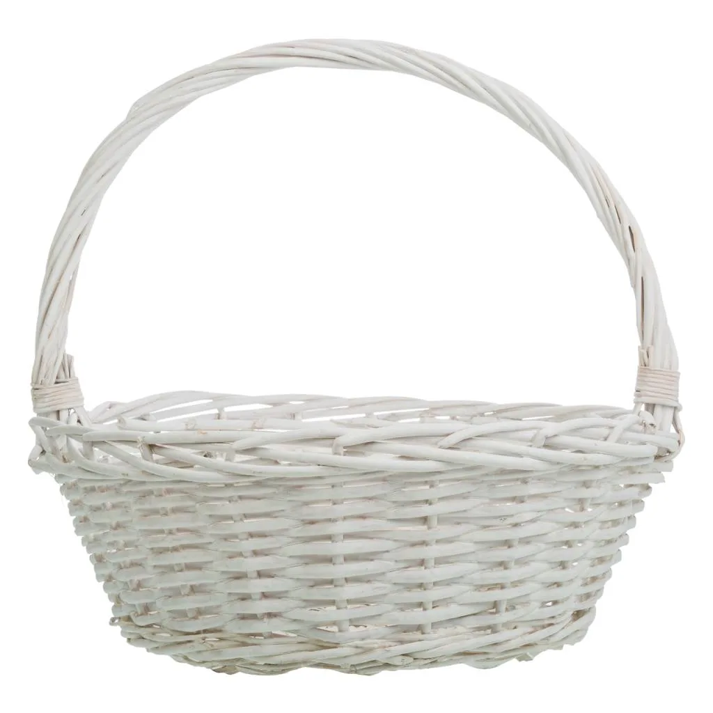 Set de 3 – cesta forrado de mimbre blanca — Foto 3