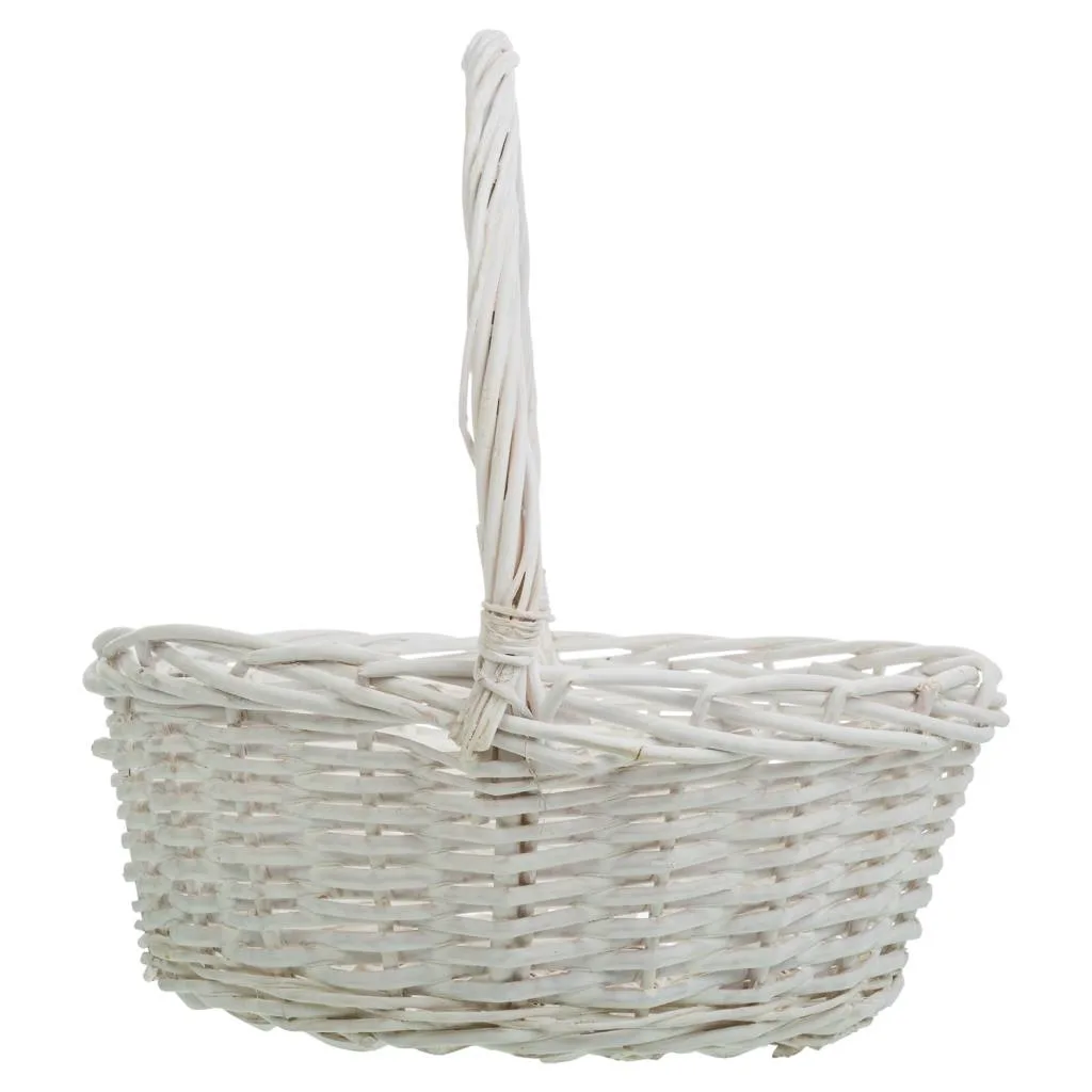 Set de 3 – cesta forrado de mimbre blanca — Foto 4