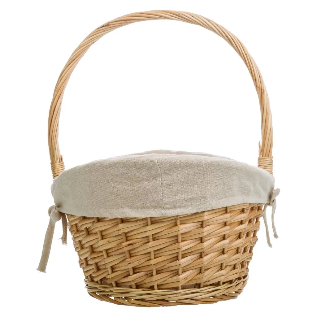 Set de 3 – cesta forrado de mimbre marrón — Foto 4