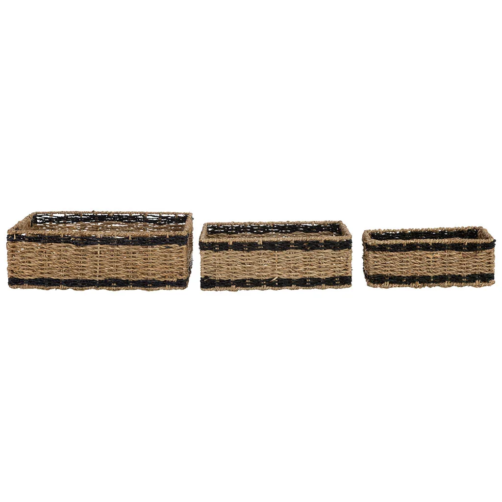 Lot de 3 – panier en jonc marron — Photo 2