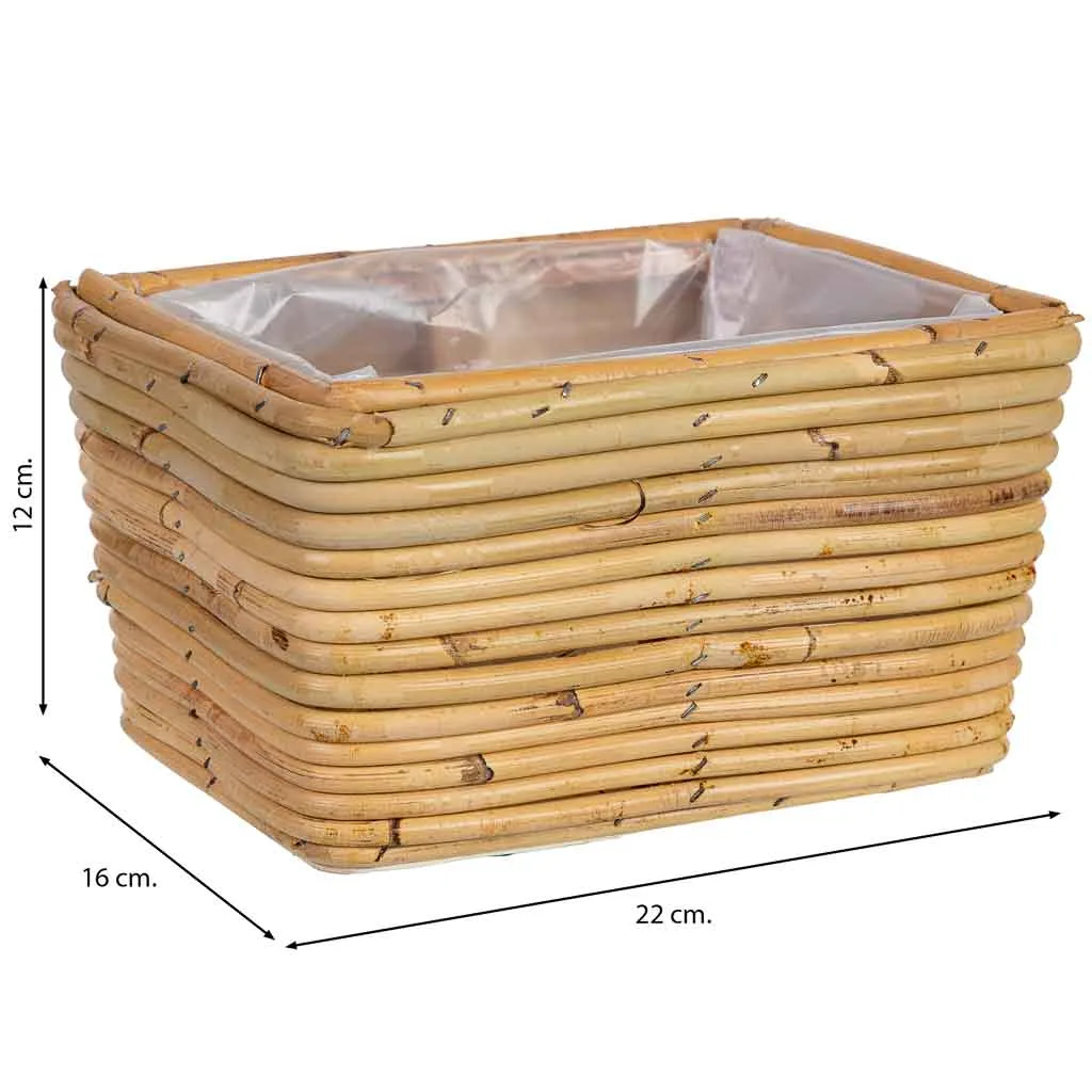 Cesto rectangular de bambú — Foto 3