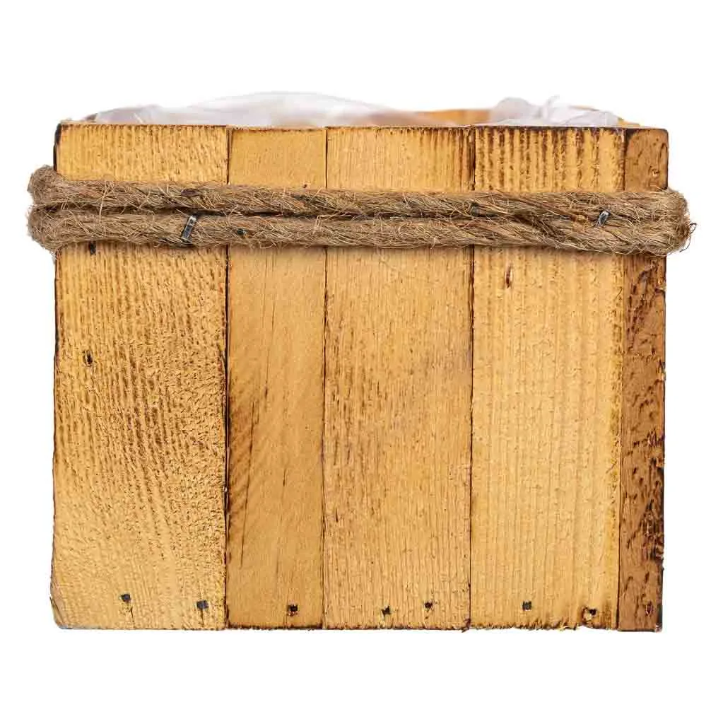 Cesto rectangular de madera — Foto 4