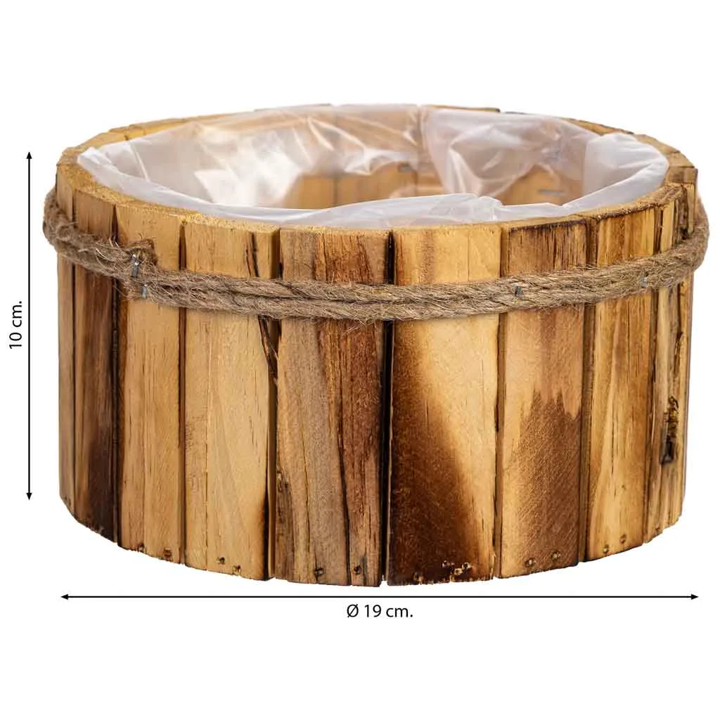 Round wood basket — Photo 3