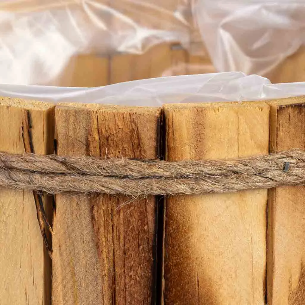 Round wood basket — Photo 4