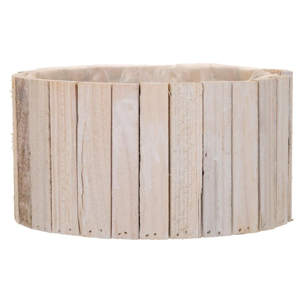 Set de 2 – cesto redondo de madera marrón — Foto 2
