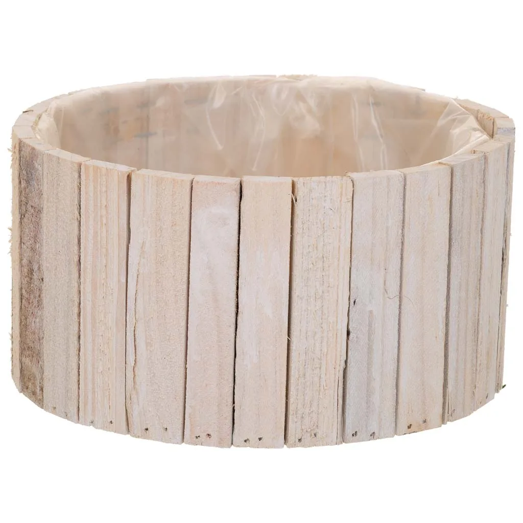 Set de 2 – cesto redondo de madera marrón — Foto 3