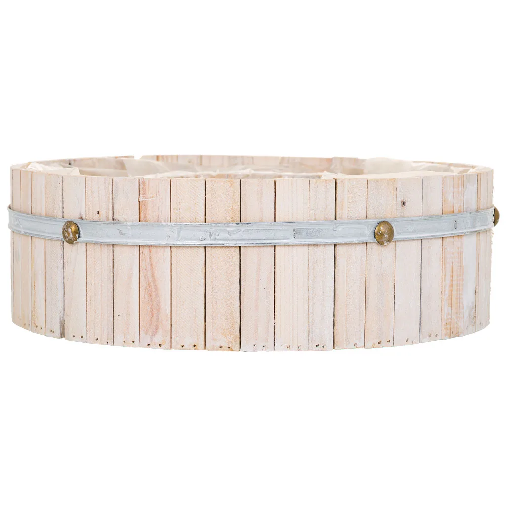 Cesto redondo de madera marrón — Foto 2