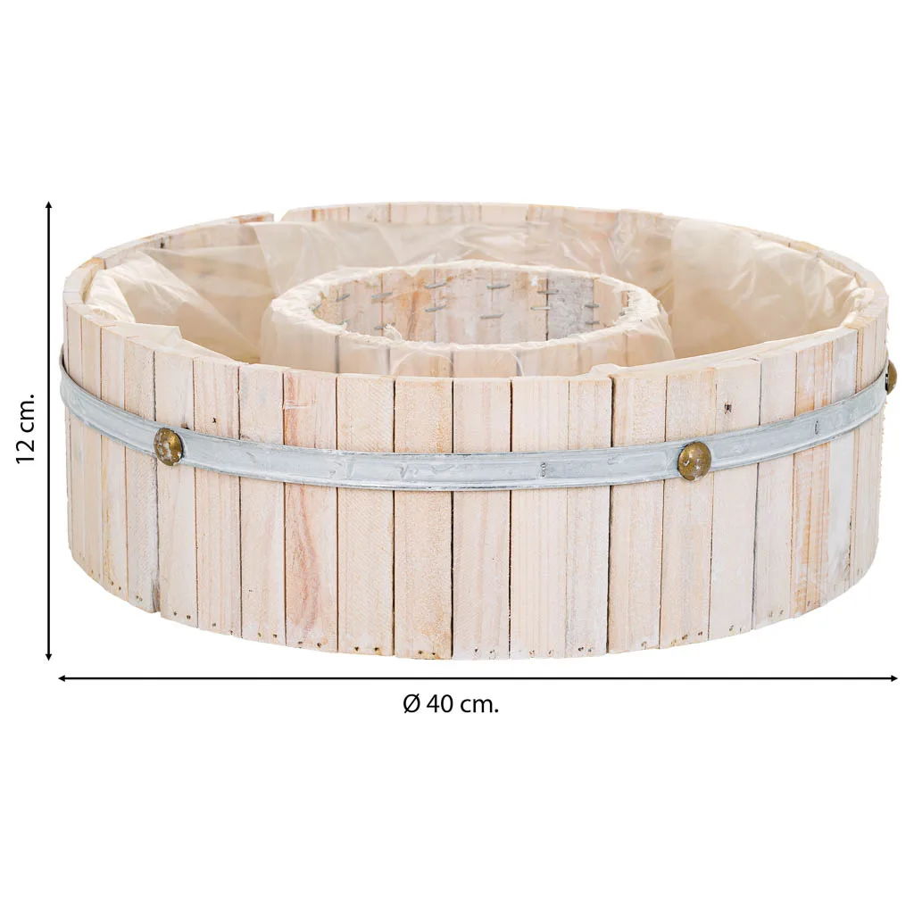 Cesto redondo de madera marrón — Foto 4