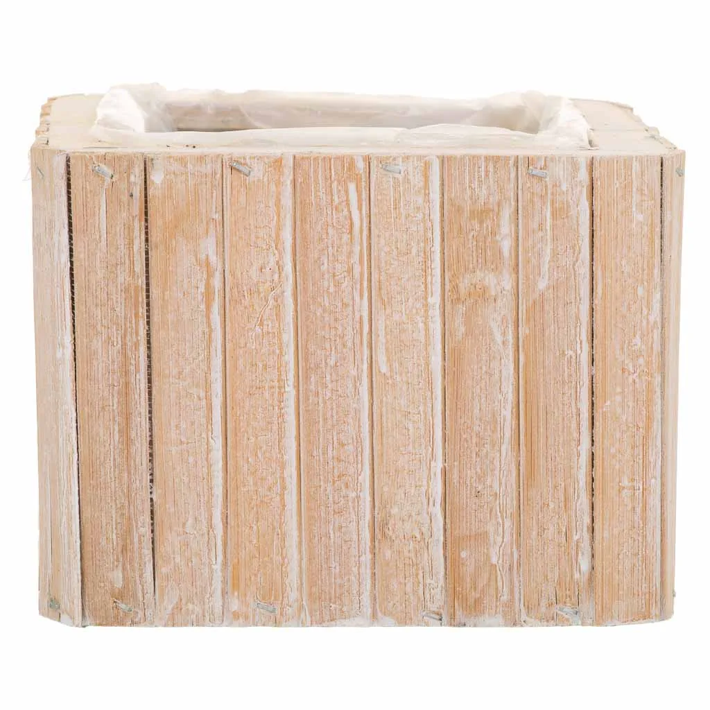 Square wood basket – brown — Photo 3
