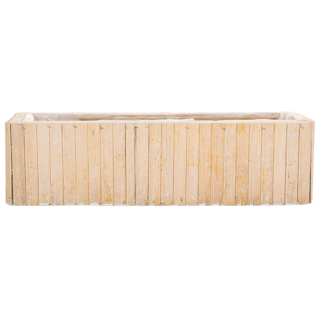 Rectangular wood basket – brown — Photo 2