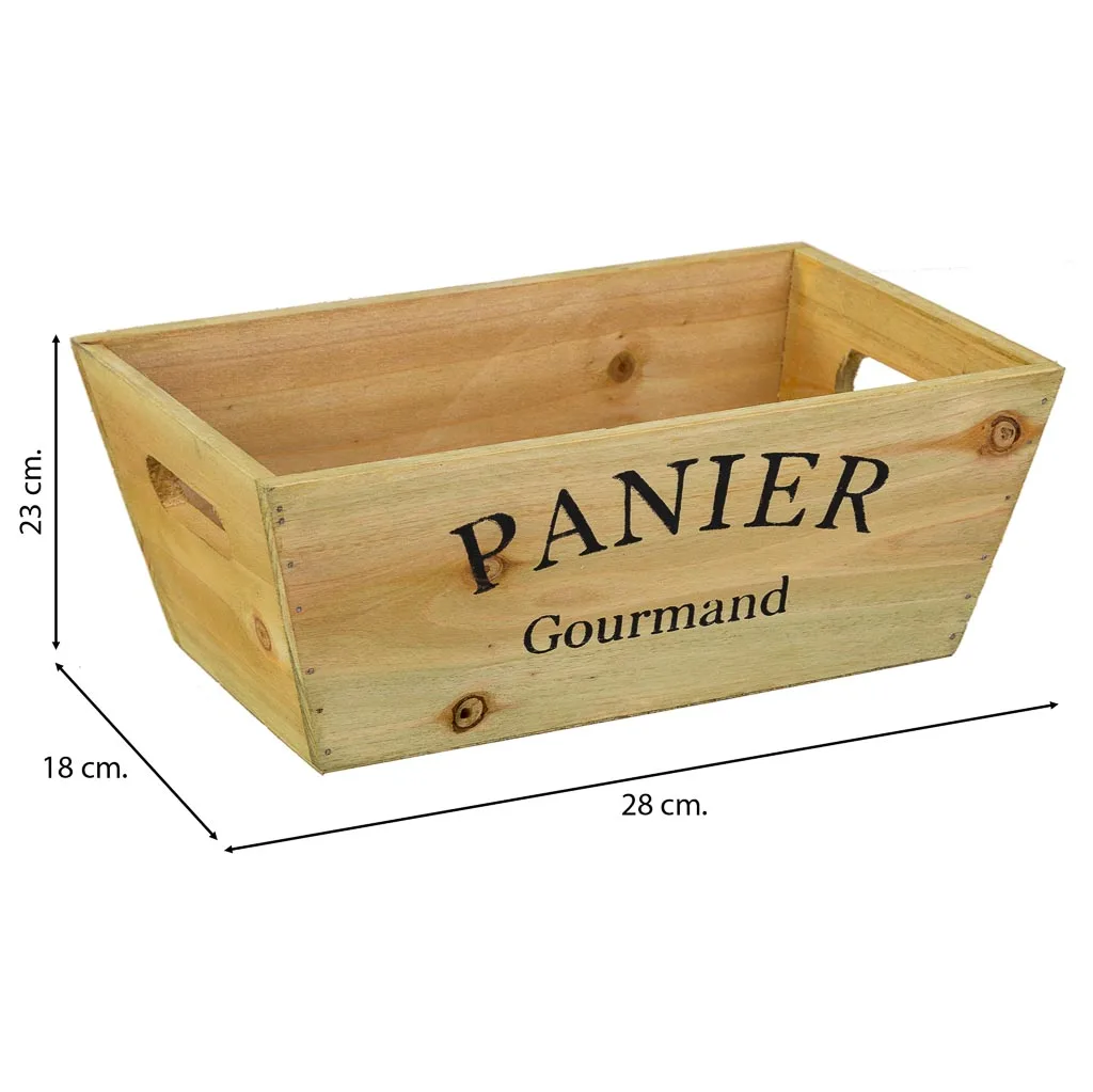 Wood basket – brown — Photo 4