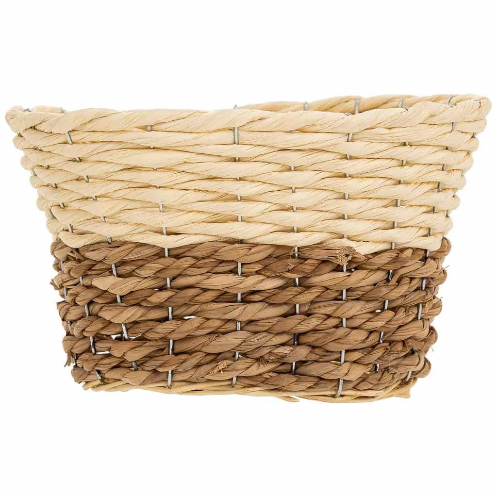 Wood rope paper natural fibre basket – natural / yellow — Photo 3