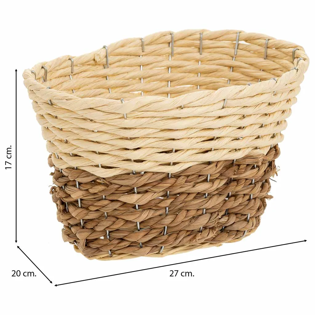 Wood rope paper natural fibre basket – natural / yellow — Photo 4
