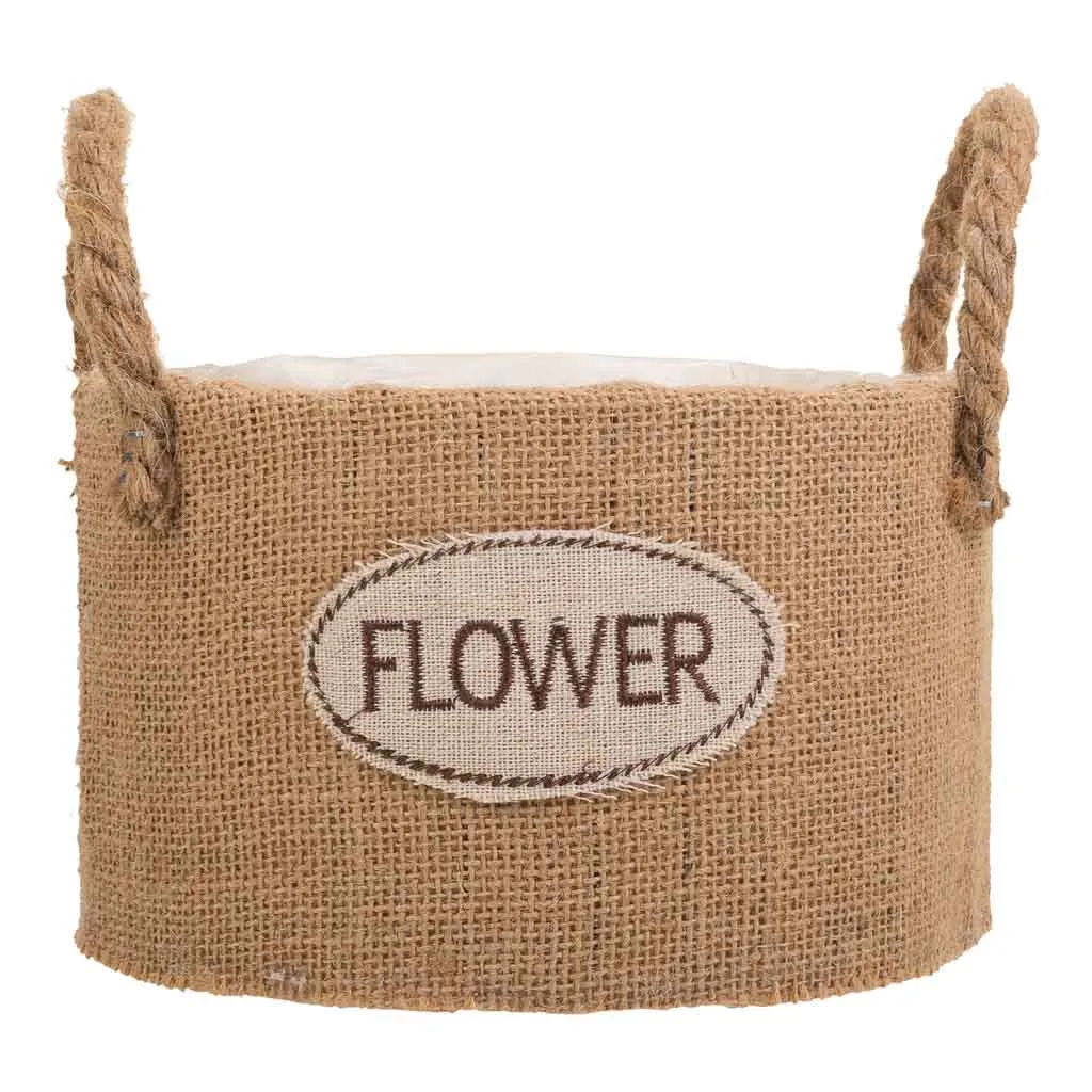 Thread fabric basket – brown — Photo 2
