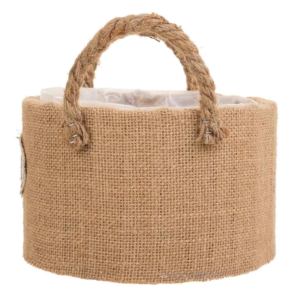 Thread fabric basket – brown — Photo 3