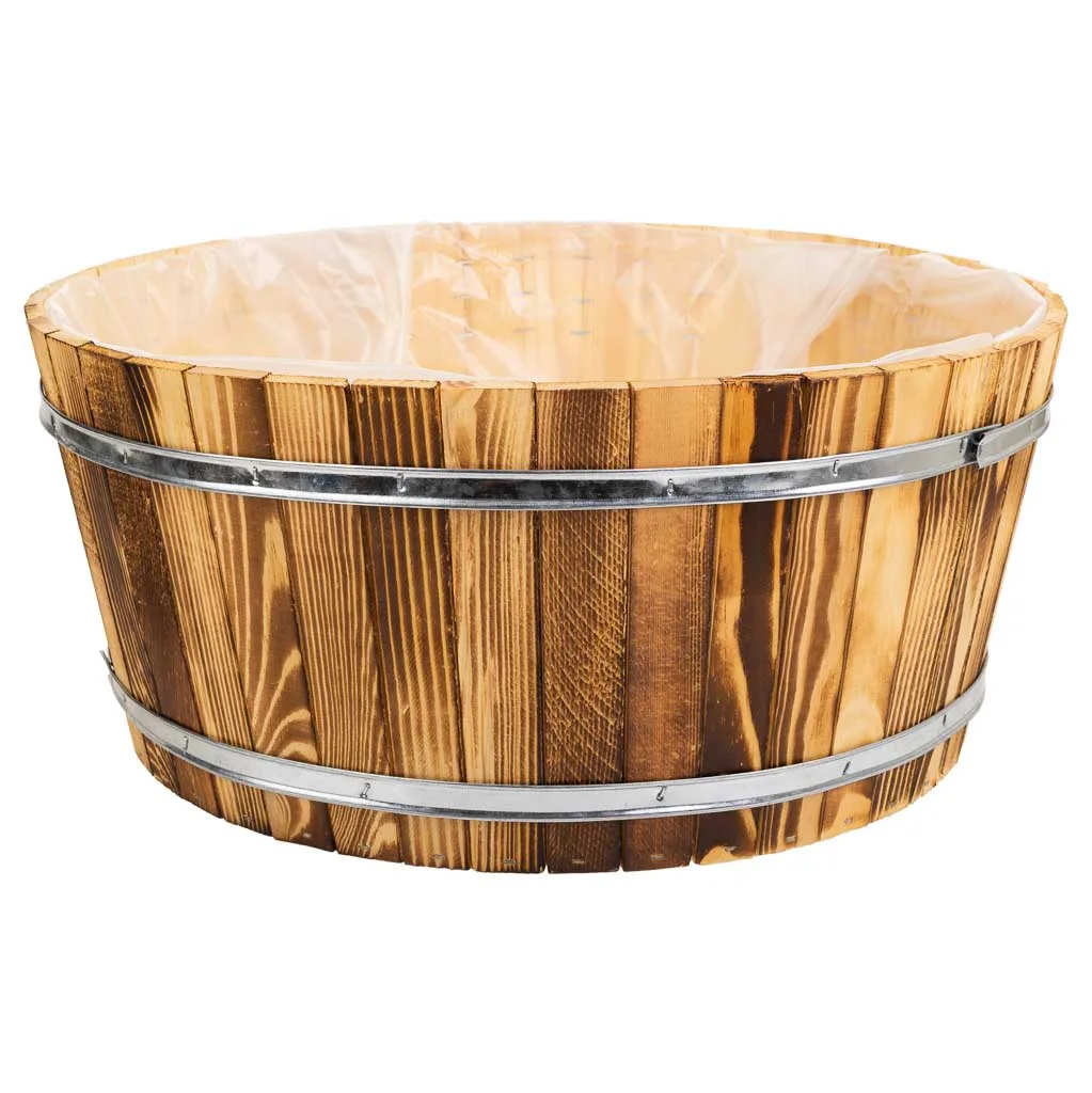 Wood rope basket – brown — Photo 1