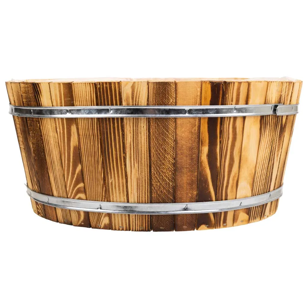 Wood rope basket – brown — Photo 2