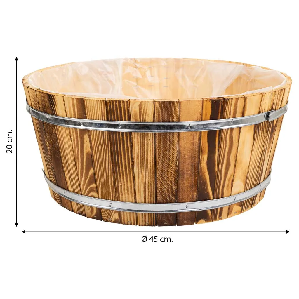 Wood rope basket – brown — Photo 3