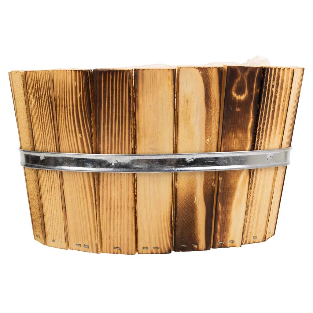 Cesto de madera y cuerda marrón — Foto 3