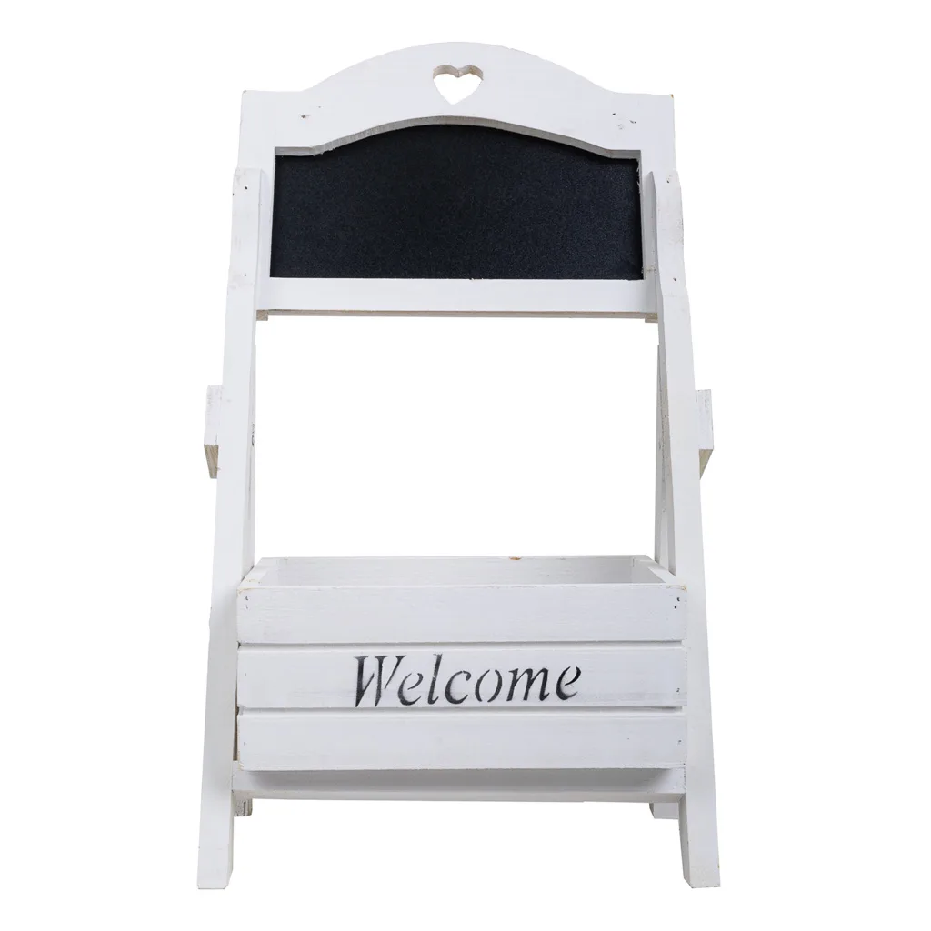 Wood slate basket – white — Photo 2