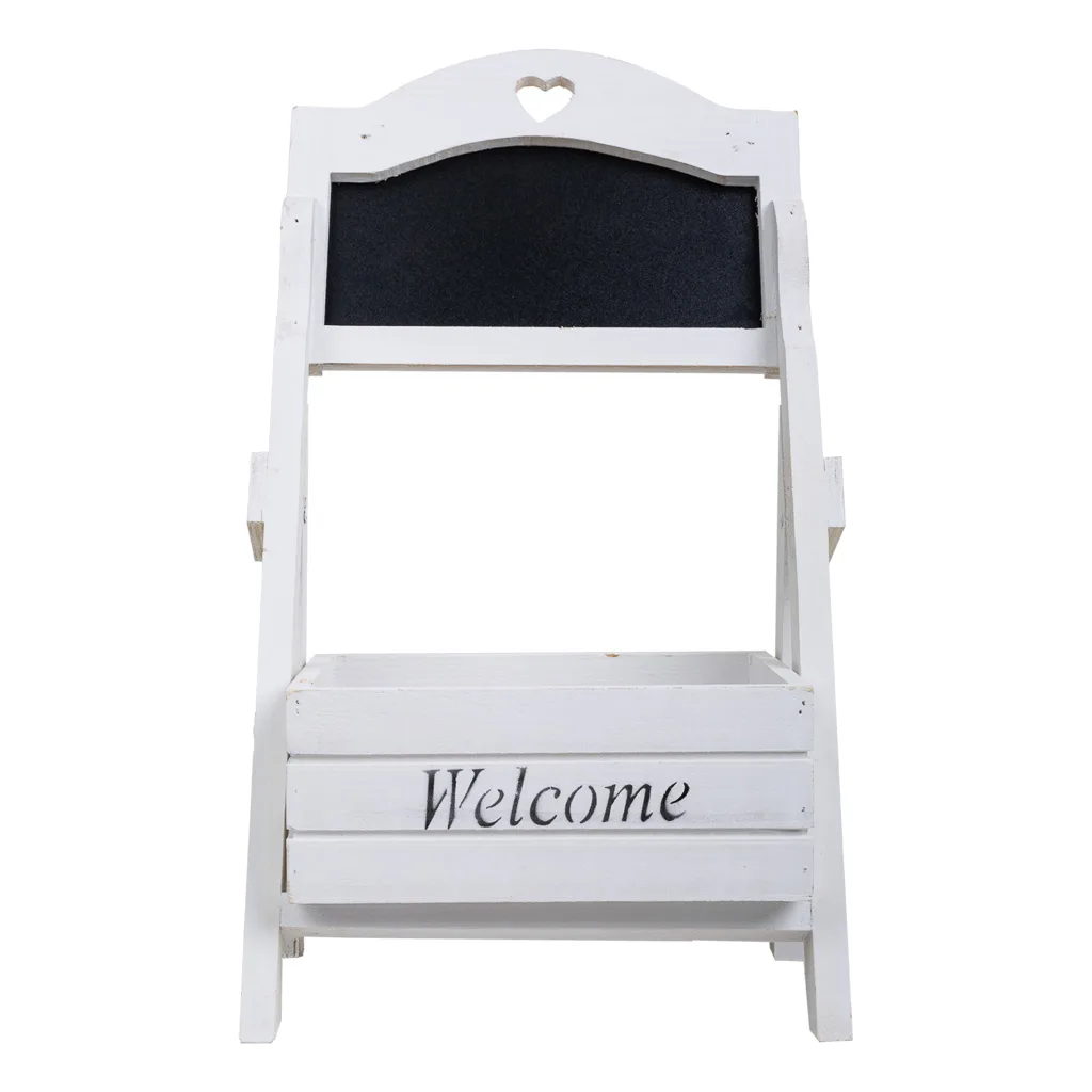 Wood slate basket – white — Photo 3