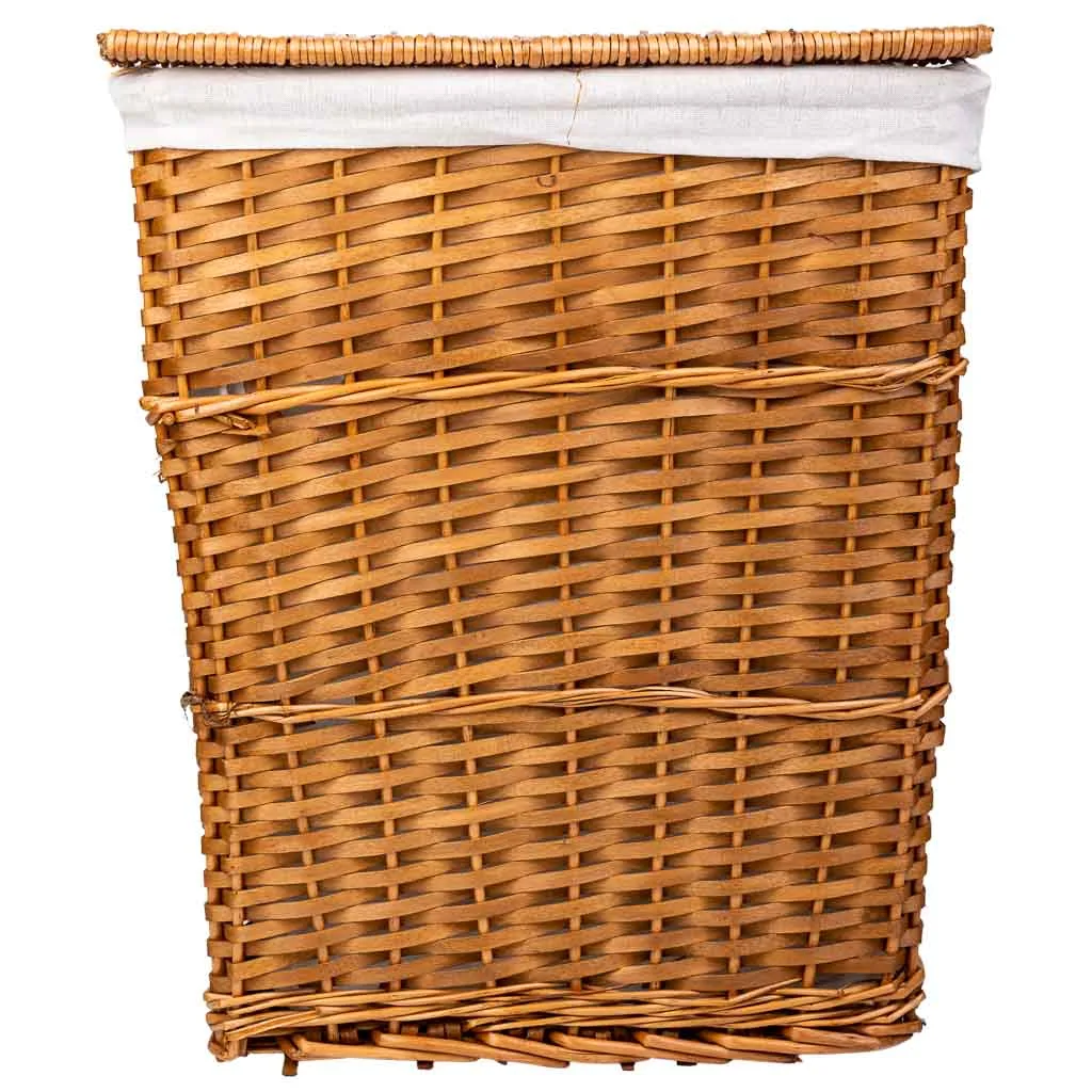 Set de 3 – cesto de ropa de mimbre marrón — Foto 2