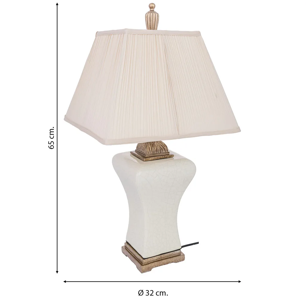 Ceramic lamp table – white — Photo 3